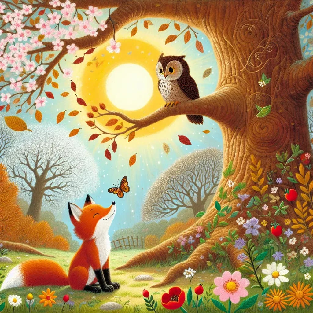 Illustration for Ben Learns About Bedtime - Chapter 9: The Seasons' Secrets