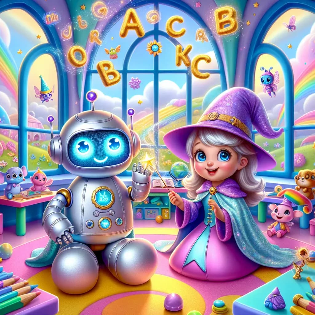 Illustration for Simba the Robot Learns the Alphabet