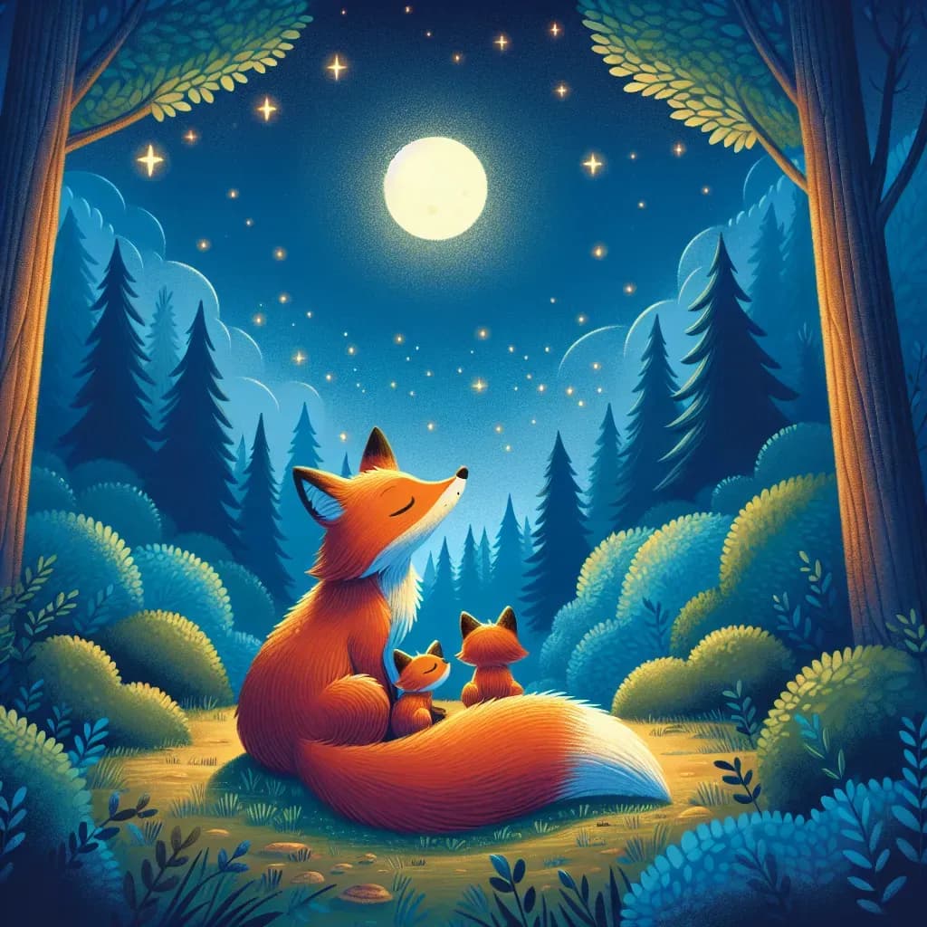 Illustration for Ben Learns About Bedtime - Chapter 8: The Night Sky Wonders