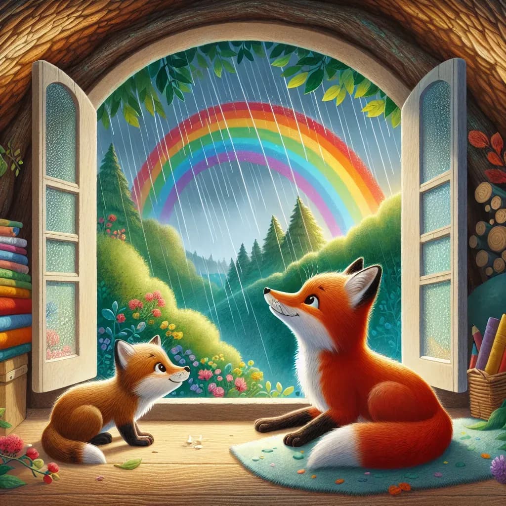 Illustration for Ben Learns About Bedtime - Chapter 7: The Magical Rainy Day