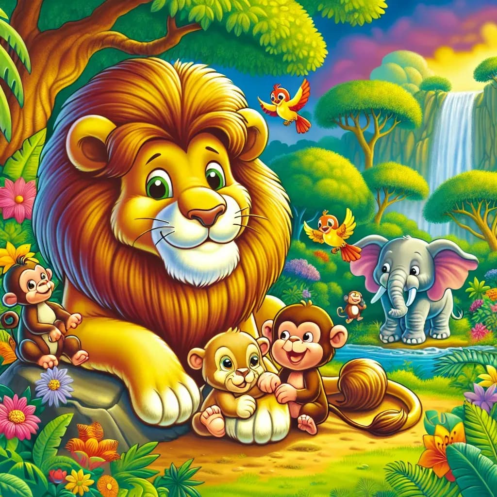 Illustration for Leo the Kind Lion King